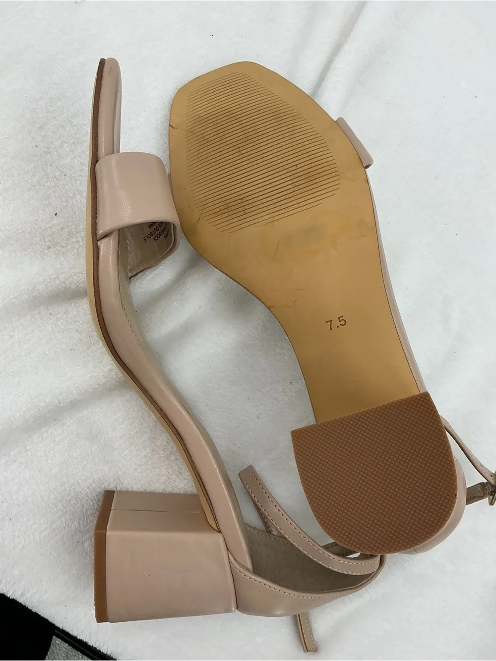 Birdy Grey Blush Ankle-Strap Block Heel B42